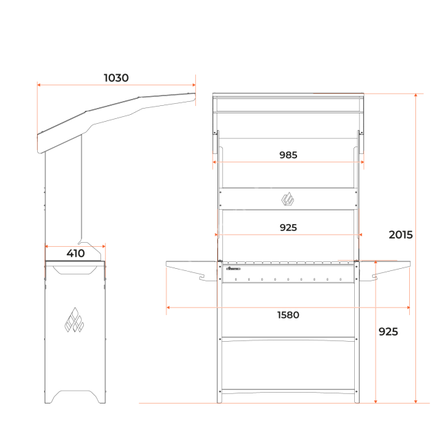 Мангал Gratar Professional Standart Roof (PSR3000) Мангал Gratar Professional Standart Roof (PSR3000)