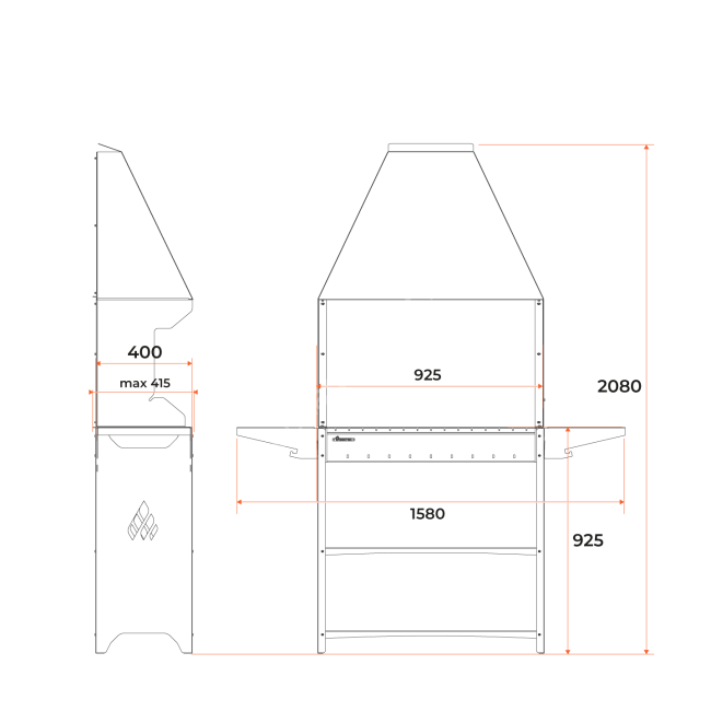 Мангал Gratar Professional Standart Zont (PSZ 3000)